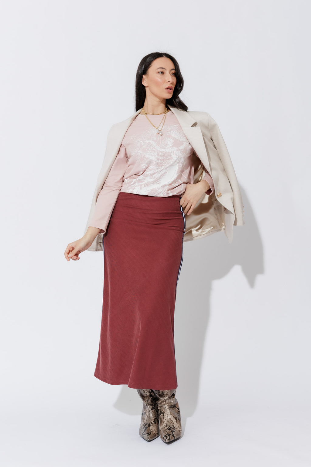 Cranberry Sport Bias Skirt