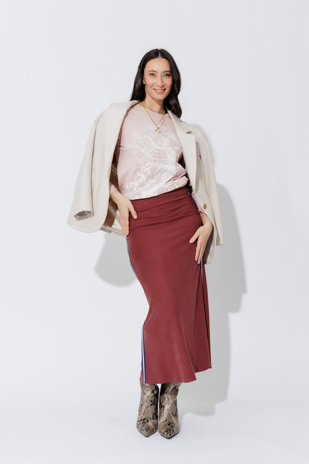 Cranberry Sport Bias Skirt