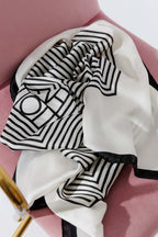 Black/White Silky Scarf