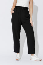 Black Euro Paperbag Pant