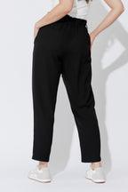 Black Euro Paperbag Pant