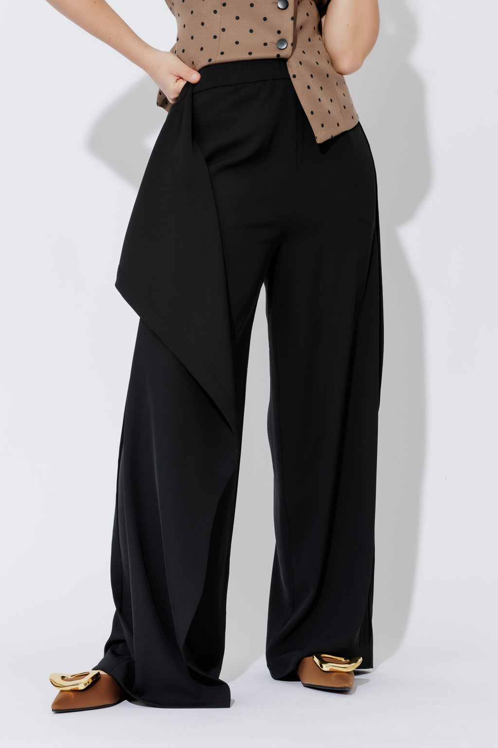 Black Euro Wrap Pant