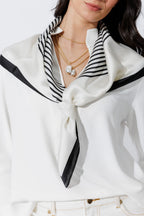 Black/White Silky Scarf