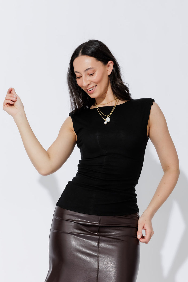 Black/White Tencel Lust Cami