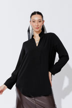 Black Luxury Longline Blogger Shirt