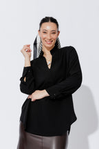 Black Luxury Longline Blogger Shirt