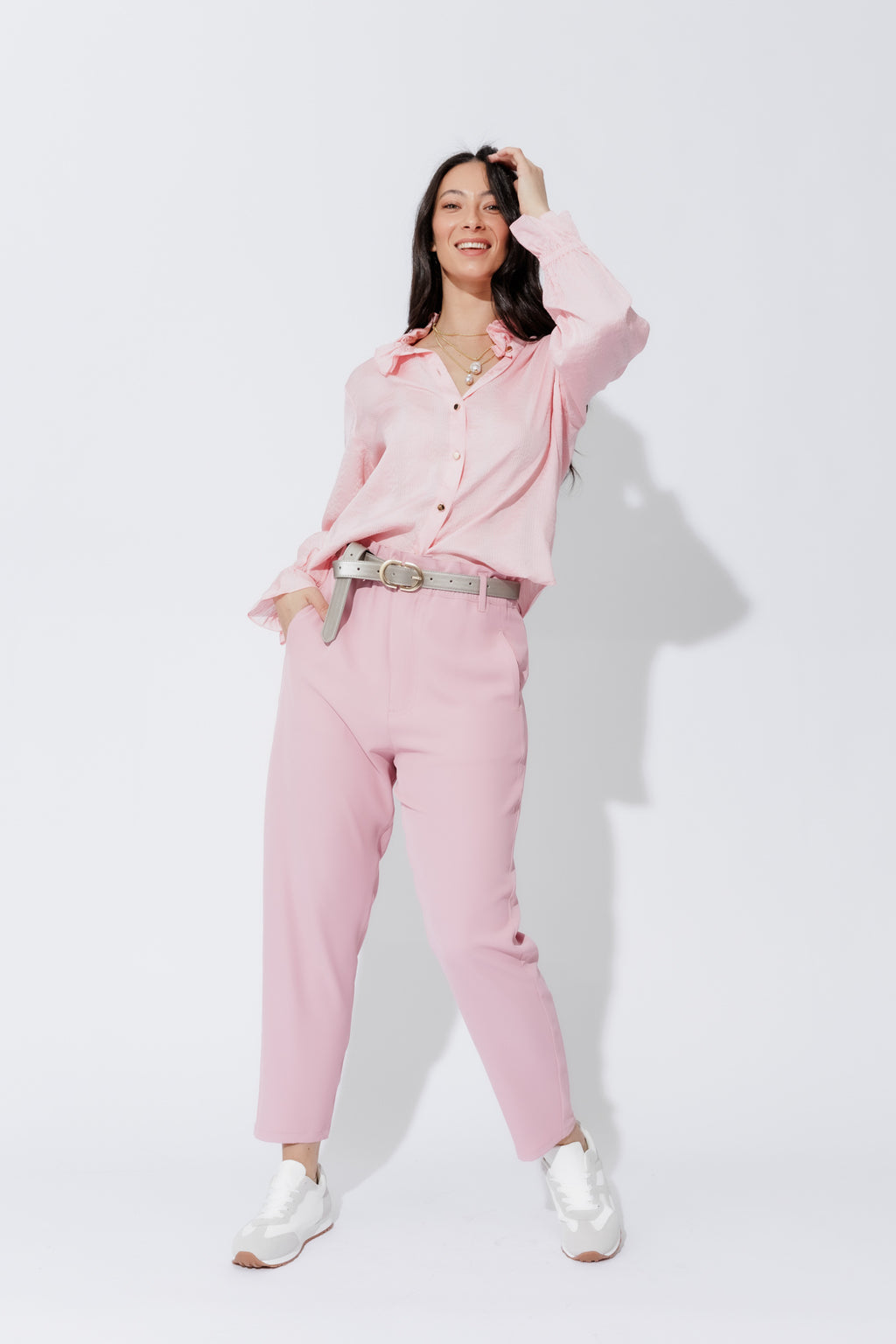 Pink Euro Paperbag Pant