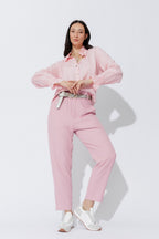 Pink Euro Paperbag Pant
