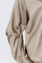 Pewter Tuck Sleeve Shirt