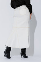 White Denim Flippy Skirt White Denim