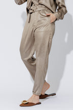 Pewter Paperbag Pants