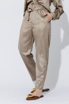 Pewter Paperbag Pants
