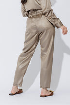 Pewter Paperbag Pants