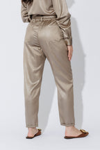 Pewter Paperbag Pants