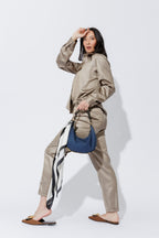 Pewter Tuck Sleeve Shirt