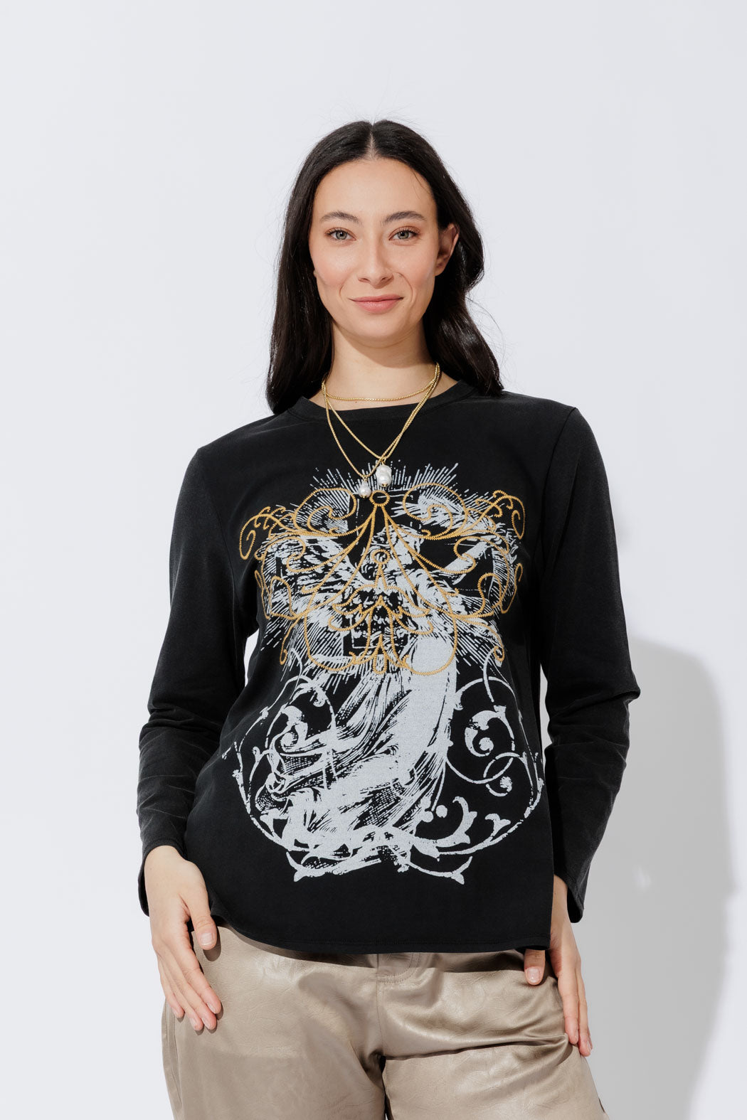 Charcoal Washed Cotton Street T-Shirt