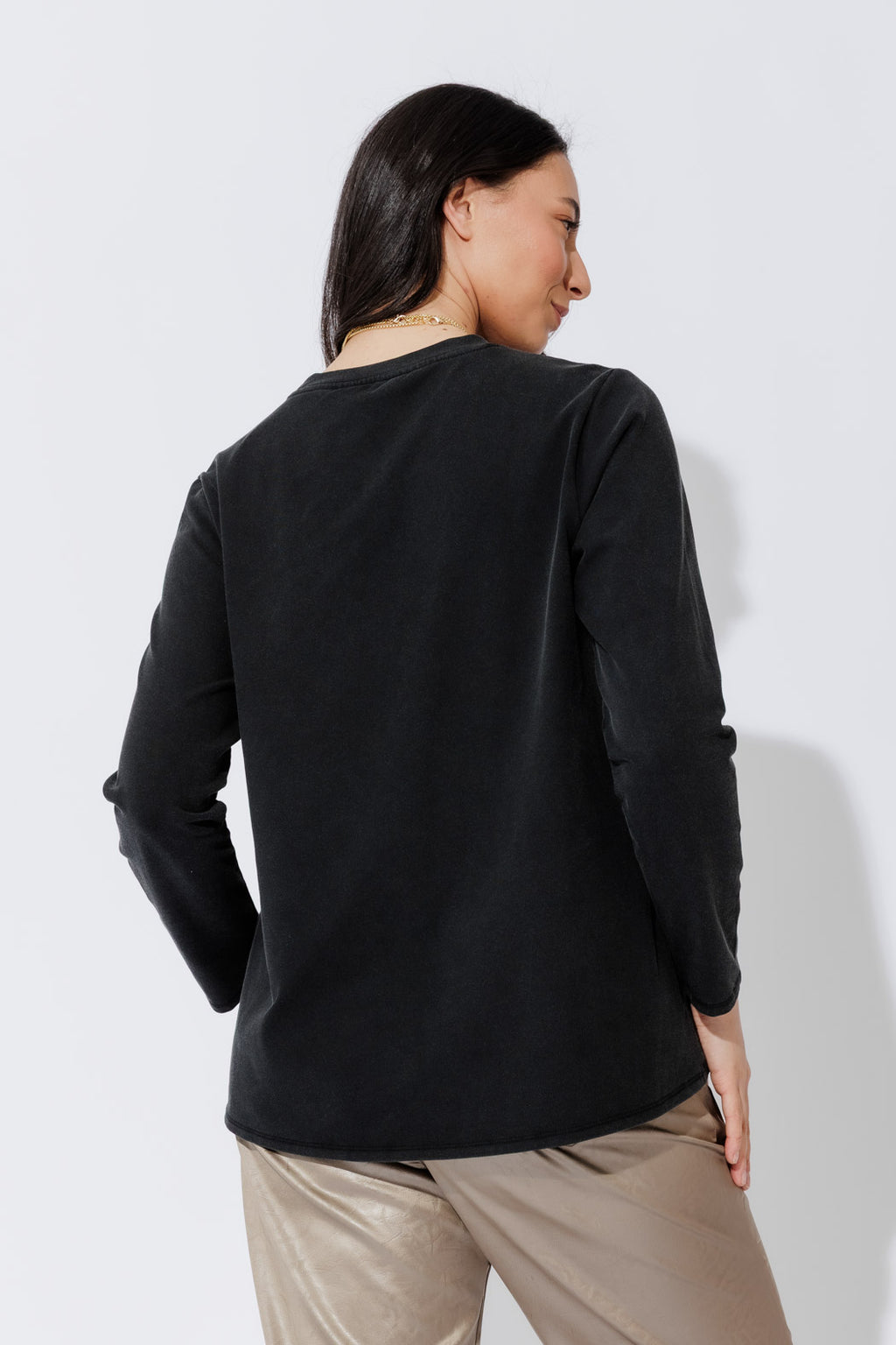 Charcoal Washed Cotton Street T-Shirt
