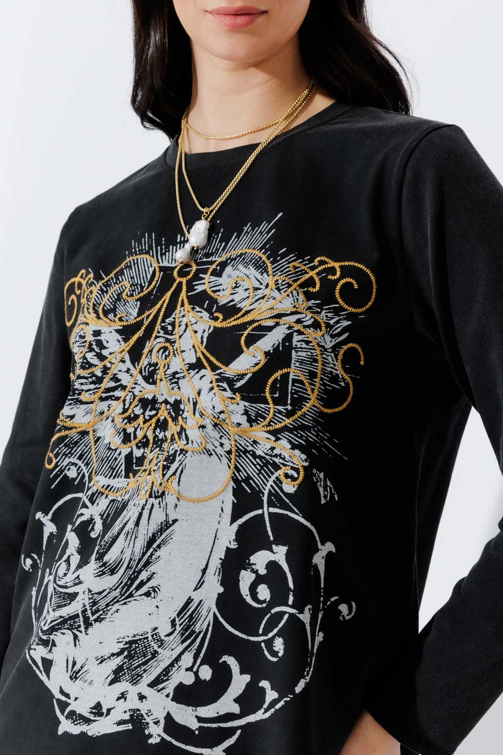 Charcoal Washed Cotton Street T-Shirt