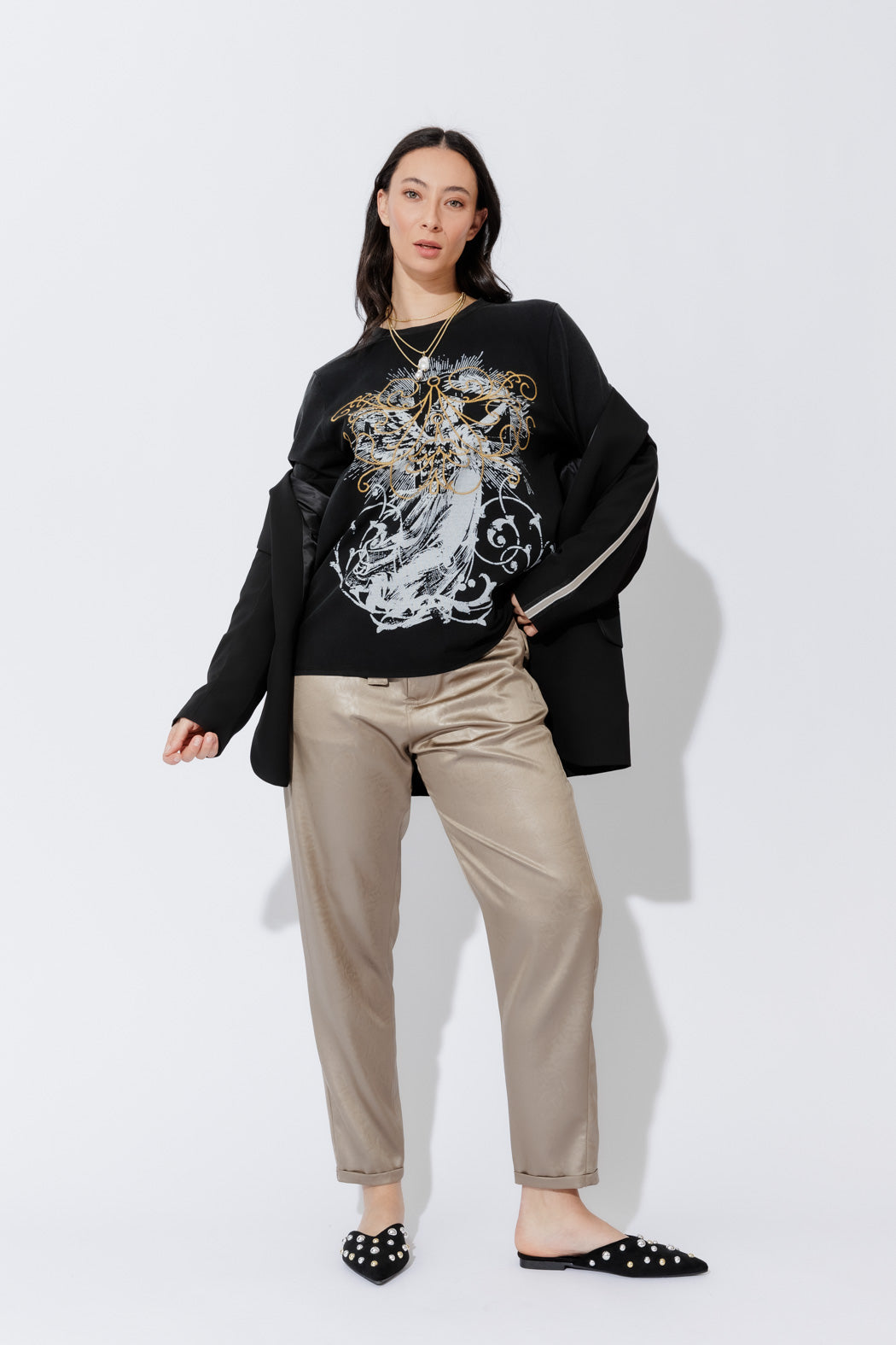 Charcoal Washed Cotton Street T-Shirt