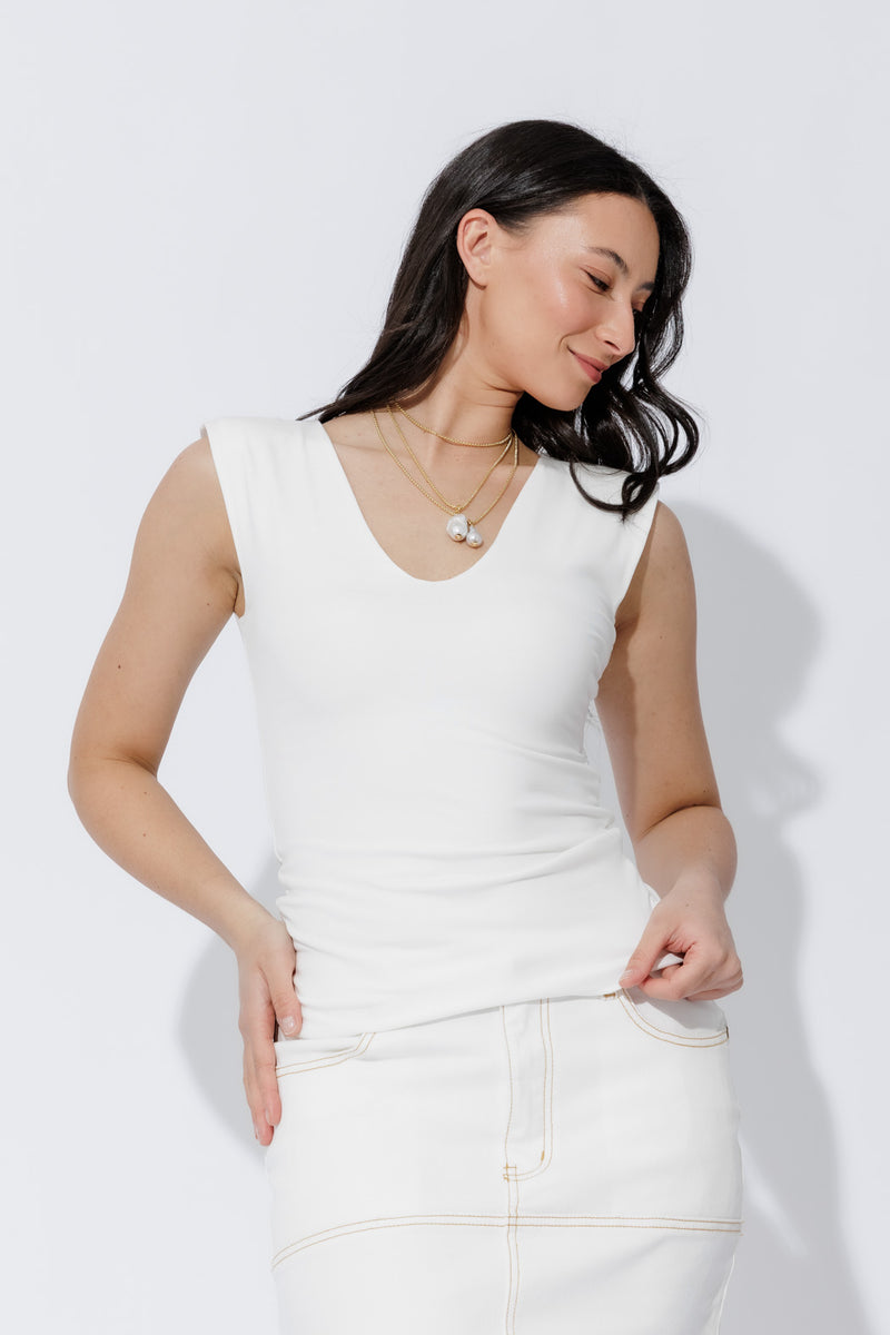 Black/White Tencel Lust Cami