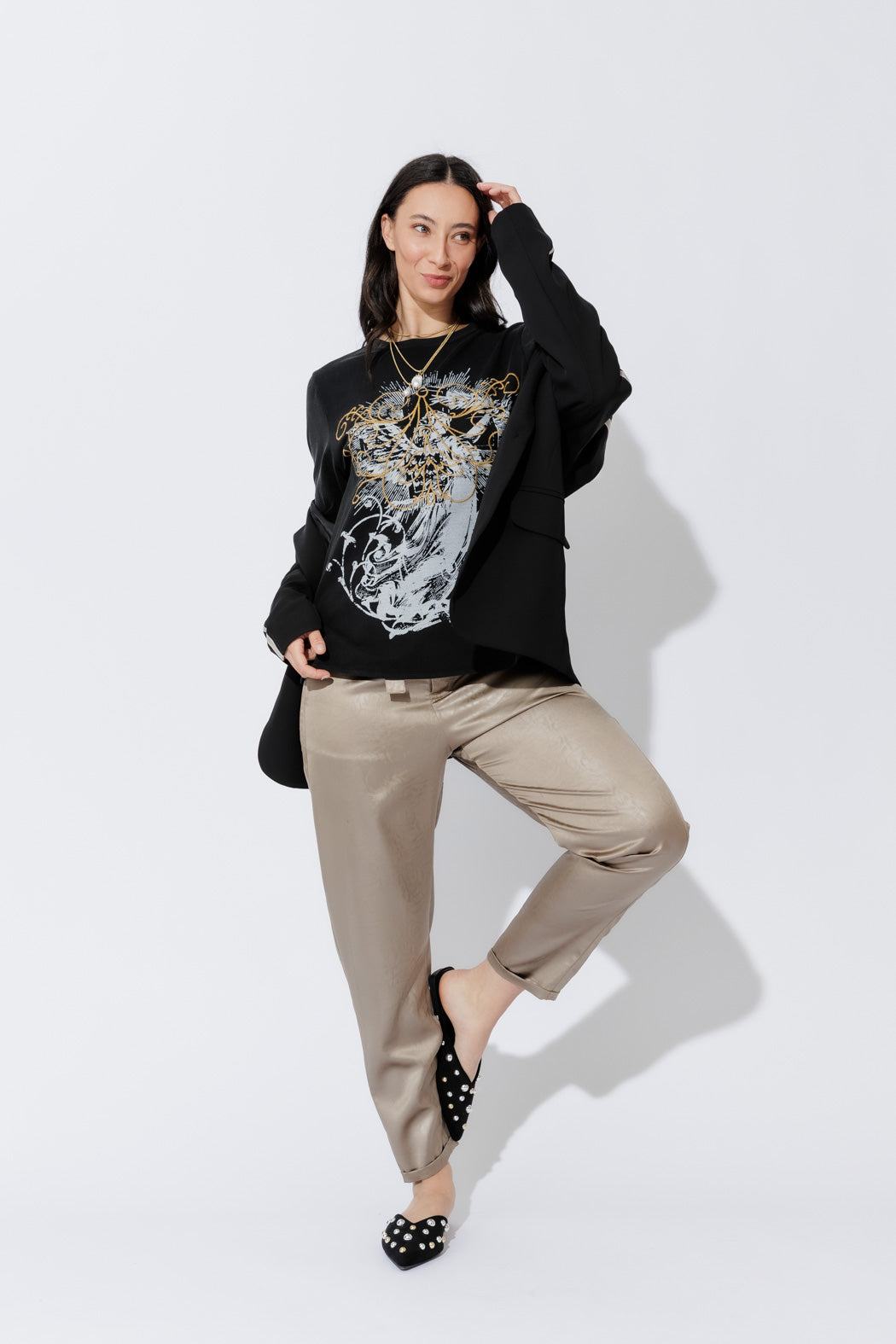Charcoal Washed Cotton Street T-Shirt