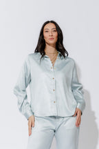 Pale Blue Tuck Sleeve Shirt Pale Blue