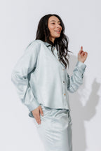 Pale Blue Tuck Sleeve Shirt Pale Blue