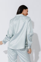 Pale Blue Tuck Sleeve Shirt Pale Blue