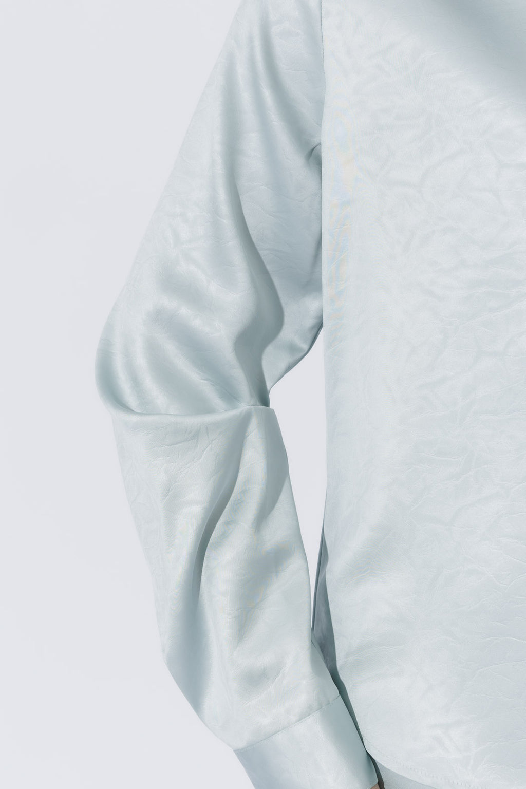 Pale Blue Tuck Sleeve Shirt Pale Blue