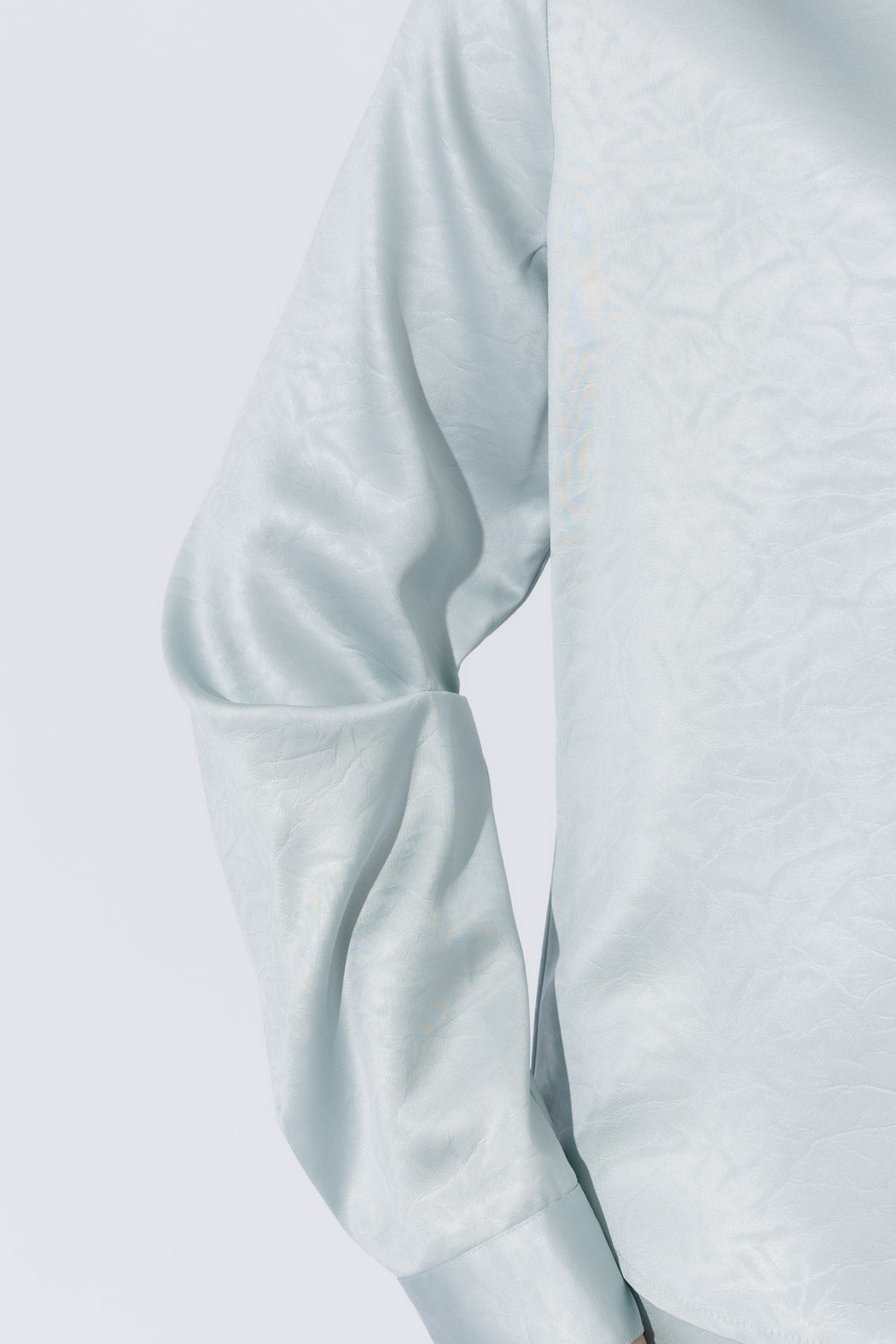 Pale Blue Tuck Sleeve Shirt Pale Blue