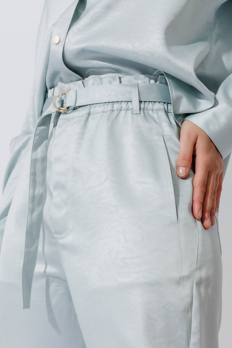 Pale Blue Paperbag Pants Pale Blue