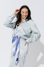 Pale Blue Tuck Sleeve Shirt Pale Blue