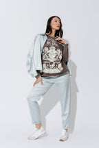 Taupe Washed Cotton Band T-Shirt