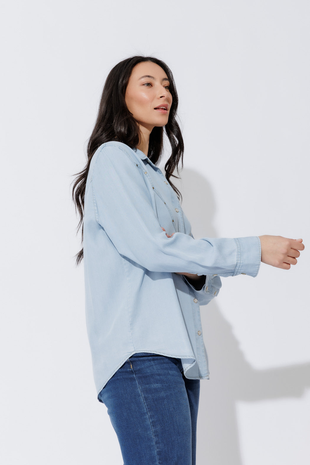 Dark Denim Tencel Dart Pant Dark Denim