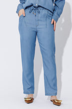 Mid Denim Tencel Dart Pant Mid Denim