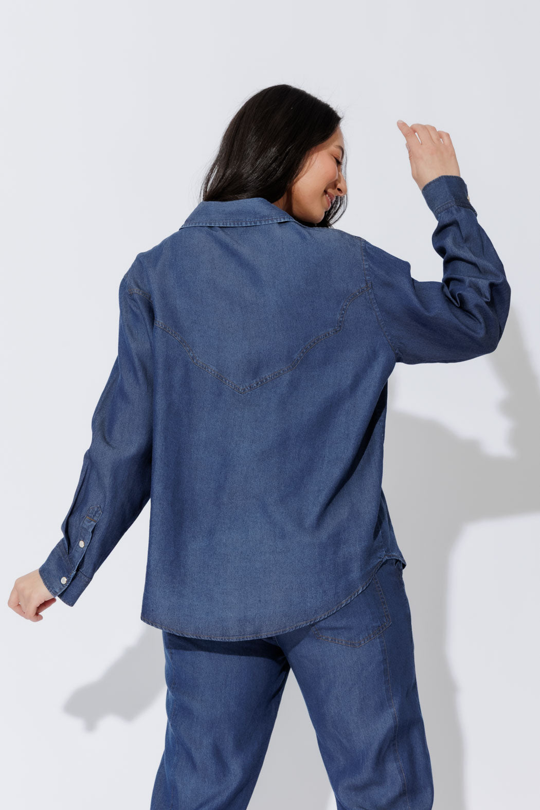 Dark Denim Cowboy Shirt Dark Denim