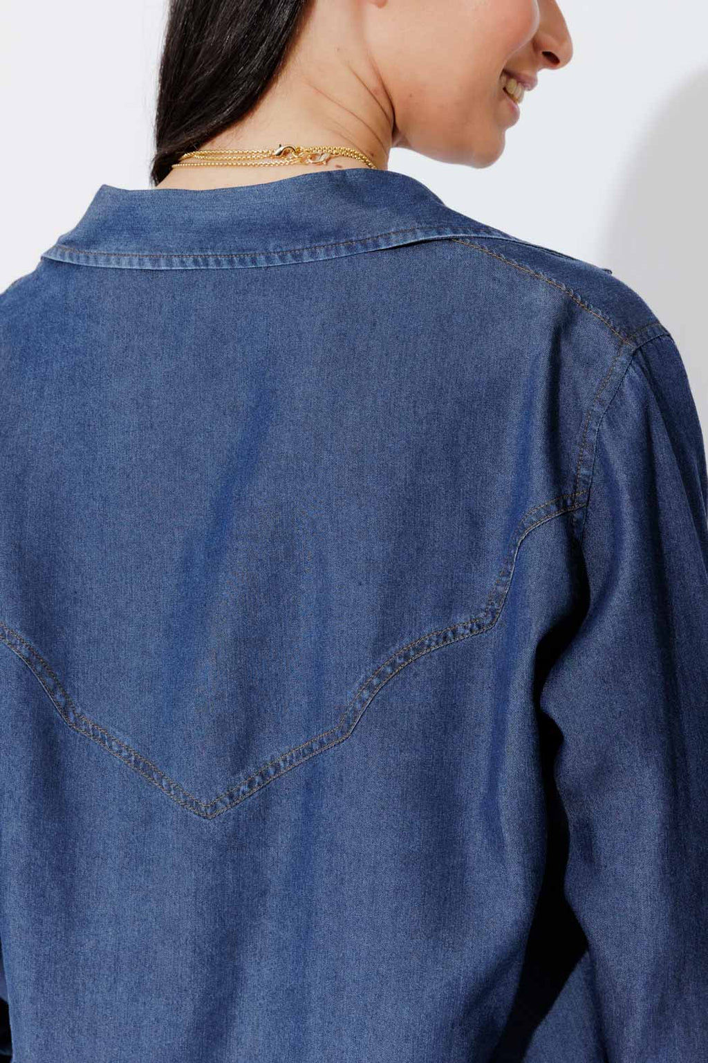 Dark Denim Cowboy Shirt Dark Denim