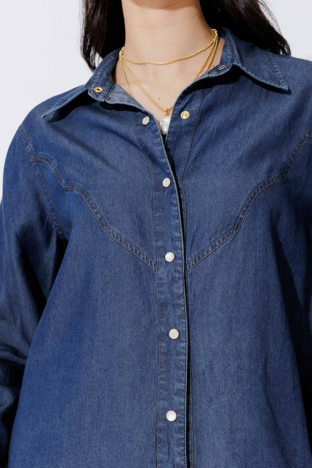 Dark Denim Cowboy Shirt Dark Denim