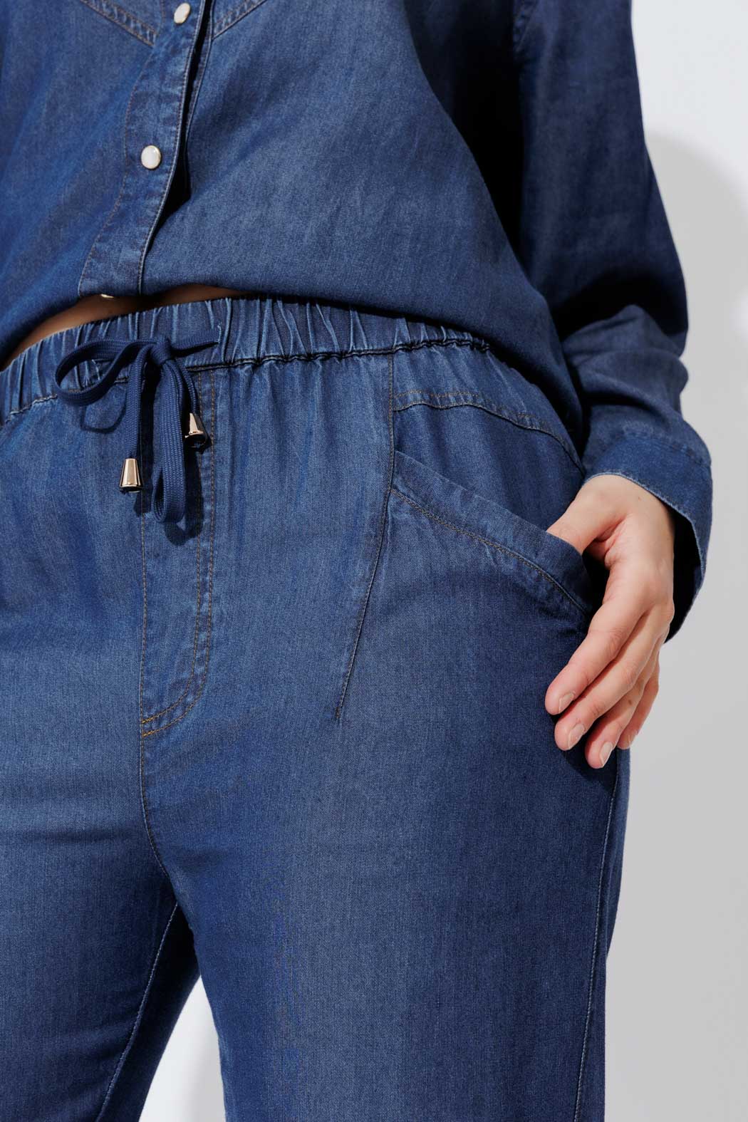 Dark Denim Tencel Dart Pant Dark Denim