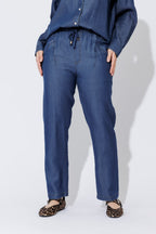 Dark Denim Tencel Dart Pant Dark Denim