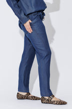Dark Denim Tencel Dart Pant Dark Denim