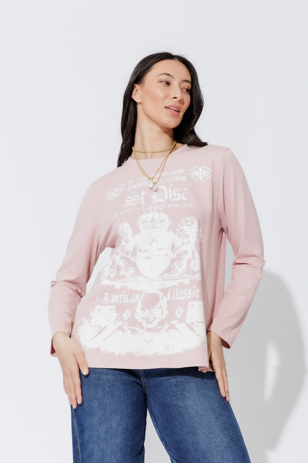 Pink Washed Cotton Band T-Shirt