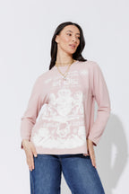 Pink Washed Cotton Band T-Shirt