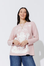 Pink Washed Cotton Band T-Shirt