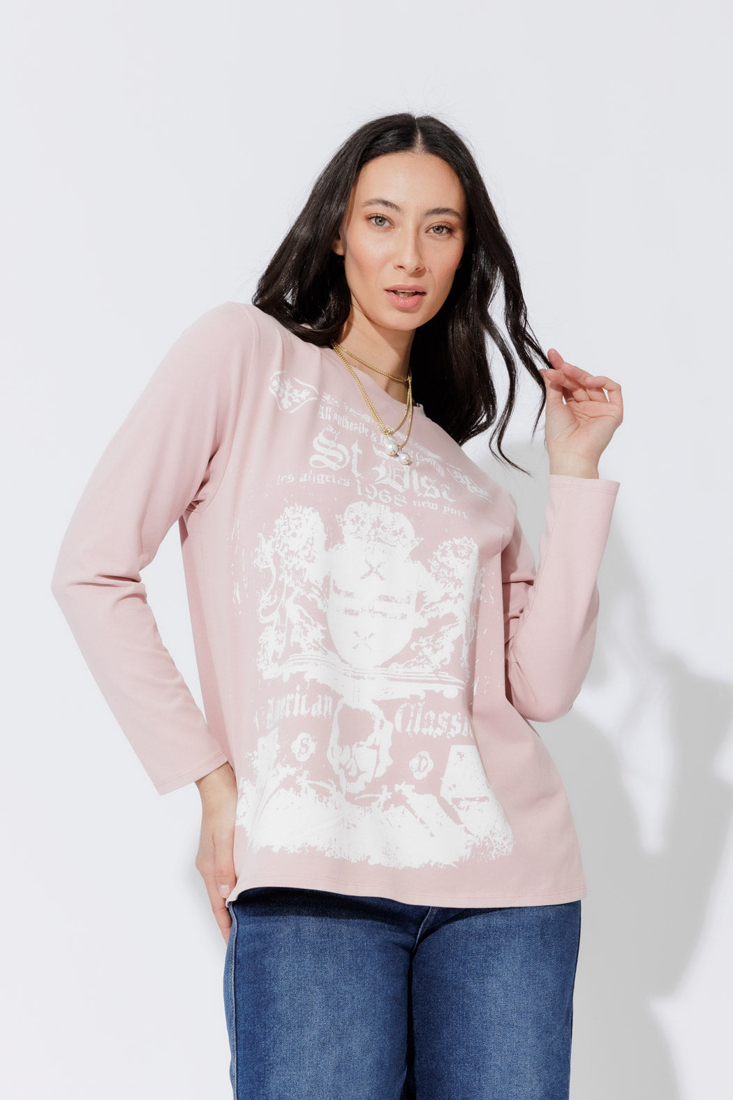 Pink Washed Cotton Band T-Shirt