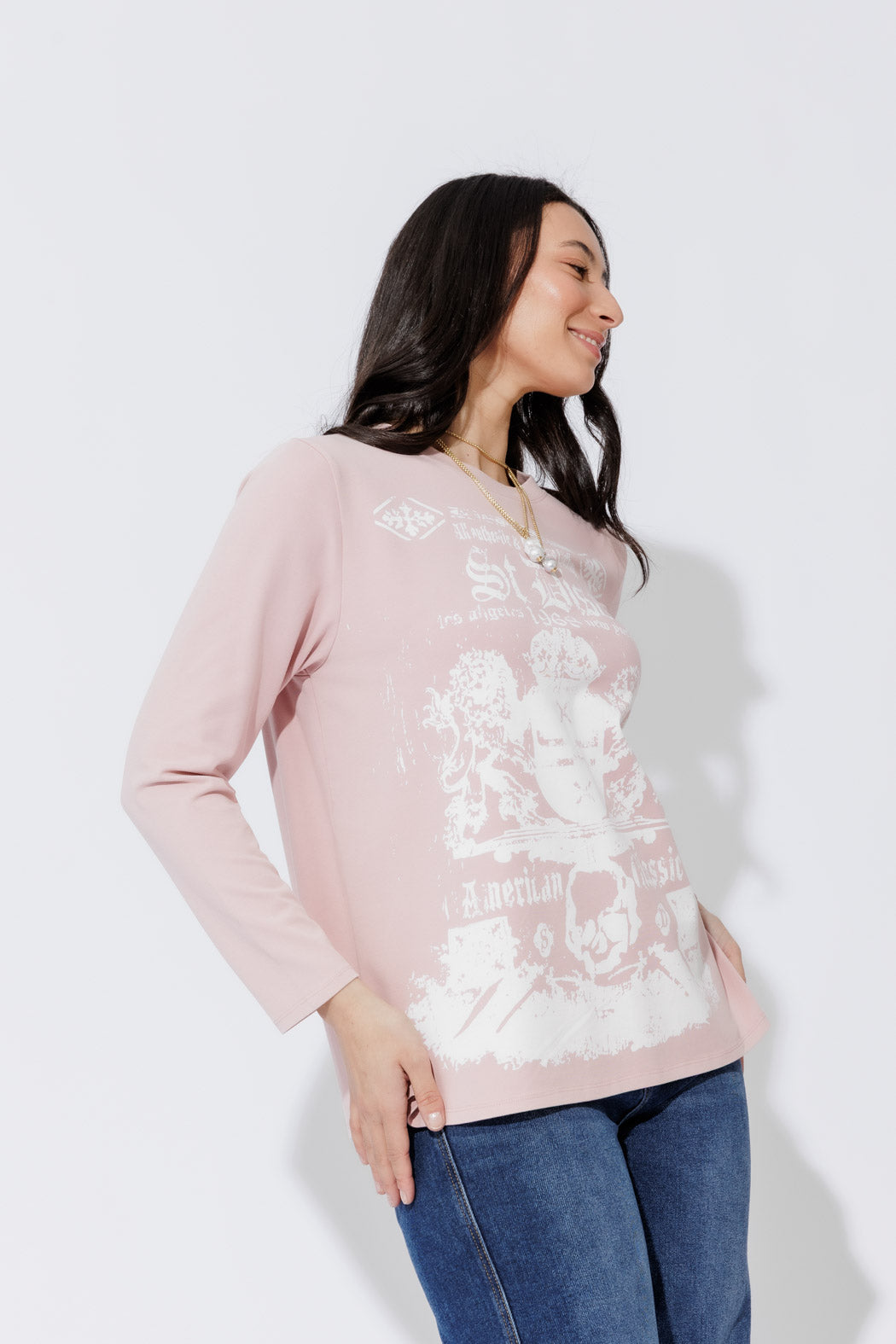 Pink Washed Cotton Band T-Shirt