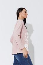 Pink Washed Cotton Band T-Shirt