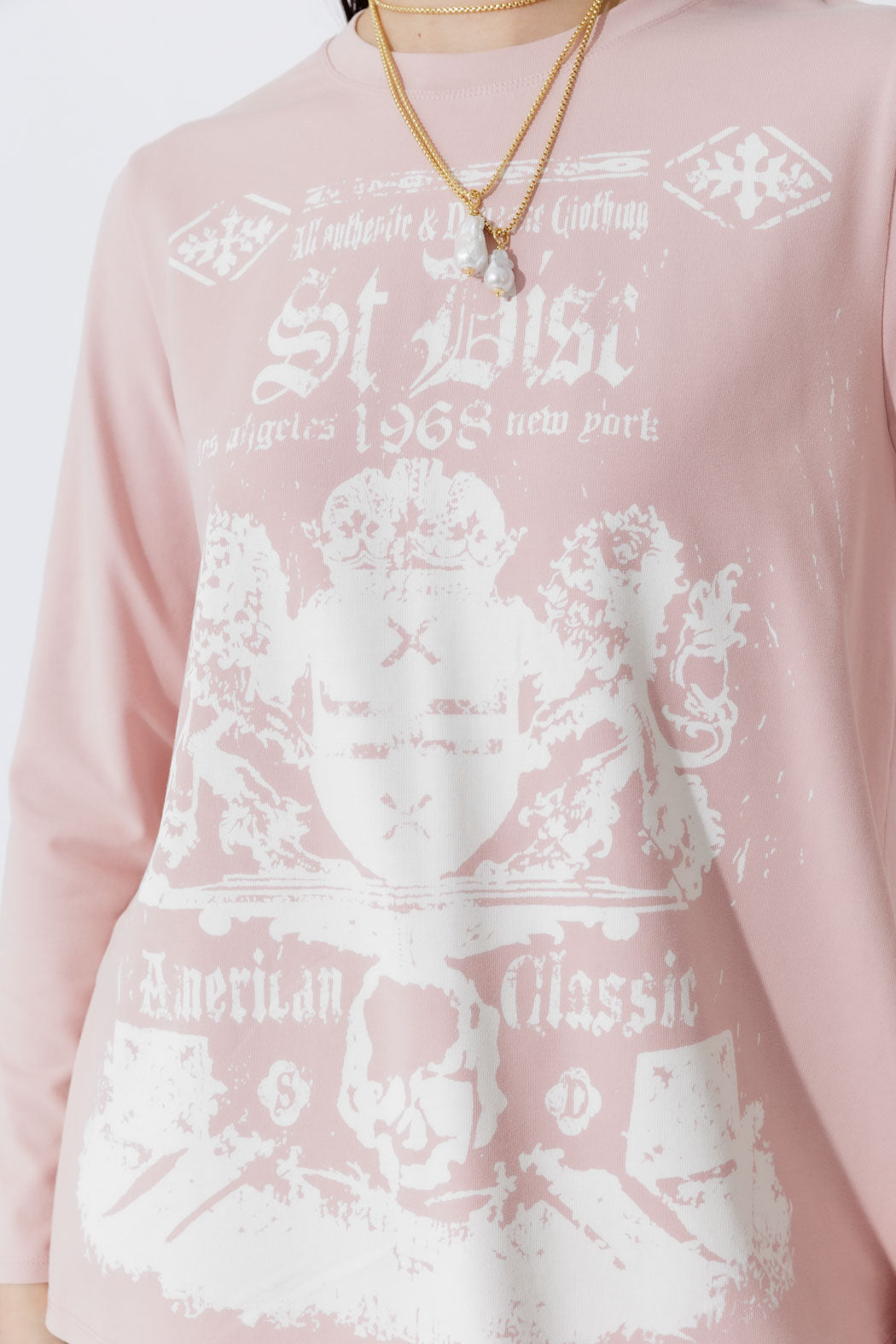 Pink Washed Cotton Band T-Shirt
