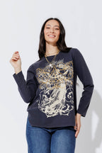 Navy Washed Cotton Street T-Shirt