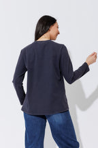 Navy Washed Cotton Street T-Shirt